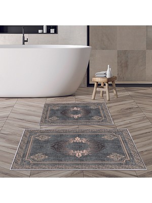 Alanur Home Alanur Trend Kaymaz Taban Dijital Banyo Takımı KT485 Antrasit