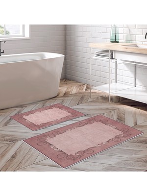 Alanur Home Alanur Trend Kaymaz Taban Dijital Banyo Takımı KT486 Pudra