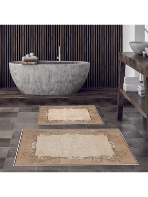 Alanur Home Alanur Trend Kaymaz Taban Dijital Banyo Takımı KT486 Vizon