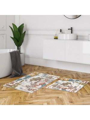 Alanur Home Alanur Trend Kaymaz Taban Dijital Banyo Takımı KT488 Multi