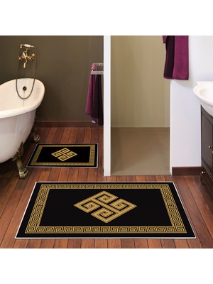 Alanur Home Alanur Trend Kaymaz Taban Dijital Banyo Takımı KT490 Gold