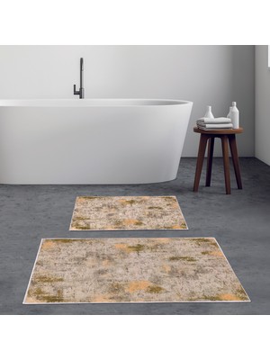 Alanur Home Alanur Trend Kaymaz Taban Dijital Banyo Takımı KT495 Sarı