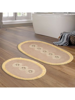Alanur Home Eyfel Saçaklı Banyo Takımı 2 Pcs Capicino