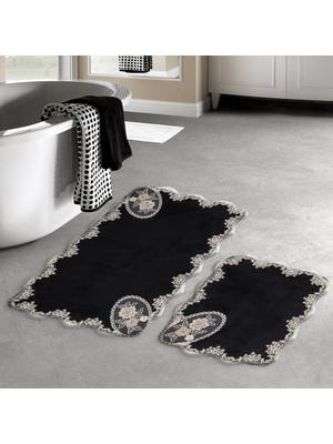 Alanur Home Viyana Welsoft Aplikli 2 Li Klozet Takımı Siyah