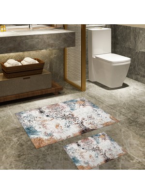 Alanur Home Alanur Trend Kaymaz Taban Dijital Banyo Takımı Renkli