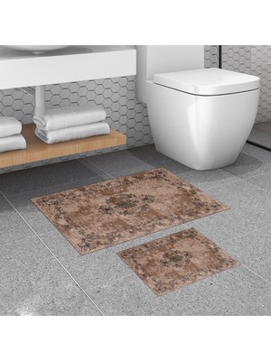 Alanur Home Alanur Trend Kaymaz Taban Dijital Banyo Takımı Kahve