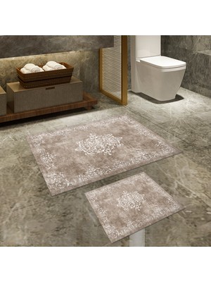 Alanur Home Alanur Trend Kaymaz Taban Dijital Banyo Takımı Bej