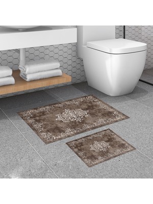 Alanur Home Alanur Trend Kaymaz Taban Dijital Banyo Takımı Kahve