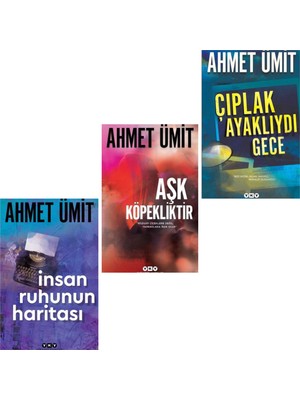 İnsan Ruhunun Haritası - Aşk Köpekliktir - Çıplak Ayaklıydı Gece - 3 Kitap - Ahmet Ümit + Tohumlu Kalem