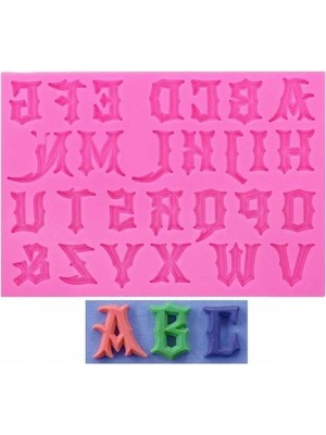 Morlalem Miniyatür Alfabe Harf Seti Silikon Kalıp K-432