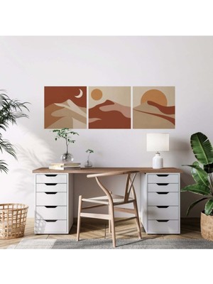 Kt Grup Desert Bohem 3'lü Manzara Duvar Sticker