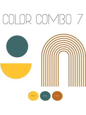 Kt Grup Bohem Renk Blokları Duvar Sticker Seti