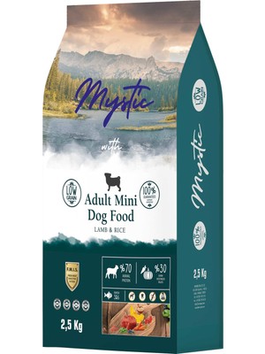 Mystic Mystic Az Tahıl Yetişkin Köp.mini Orta Kuzu 2,5 kg