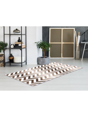 Dekoreko Inci Saçaksız Yıkanabilir Kaymaz Taban Yolluk Halı  2044