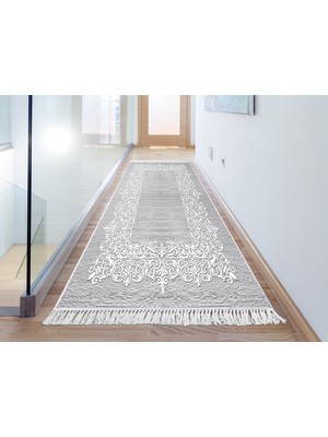 Dekoreko Ipek Dijital Saçaklı Yıkanabilir Kaymaz Taban Halı 1811 Desen 1