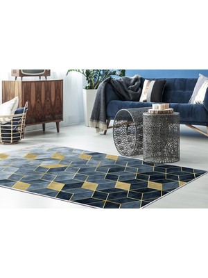 Dekoreko Inci Saçaksız Yıkanabilir Kaymaz Taban Halı 2146