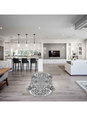 Akasya Lazer Kesim Kaymaz Taban Dijital Baskı Halı ST600148KA
