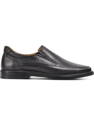 Dr. Flexer  061603 Siyah  Deri Erkek Slip On Ayakkabı