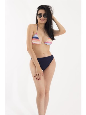 Huma Deniz Dalgası Tonlarında Bikini Takım