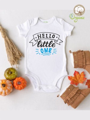 Limon  Hello Little One Desenli Organik Çıtçıtlı Body