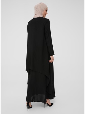 Doğal Kumaşlı Tunik&etek Ikili Takım - Siyah - Refka Woman