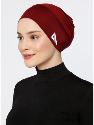 Ecardin Bone Spor Havuz Bonesi - Koyu Bordo - Ecardin