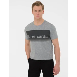 Pierre Cardin Erkek Gri Melanj Slim Fit Bisiklet Yaka Tişört 50241542-VR086