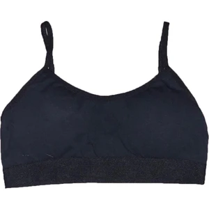 Ersoy Collection Kadın Siyah Ip Askılı Süngerli Yarım Atlet (Büstiyer)