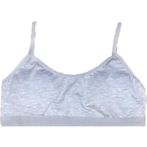 Ersoy Collection Kadın Gri Ip Askılı Süngerli Yarım Atlet (Büstiyer)