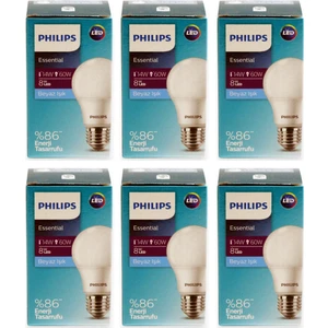 Essential LED Ampul 8W - 60W E27 Beyaz Işık (6 Lı Paket )