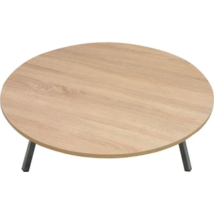 Alesta Life 90 Cm Çap - Ahşap Renk Katlanabilir Yer Sofrası Hamur Açma Tahtası Oyun Masası - 21 Cm Yükseklik