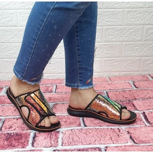 12260 Yeşil Pullu Bayan Terlik