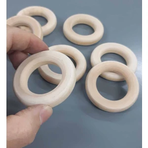 Angel Çanta Aksesuar 4.5 cm Ahşap  Halka (Yassı Model)