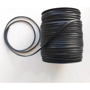 Angel Çanta Aksesuar Siyah Renk Gerçek Deri 3 mm Şerit Deri Ip