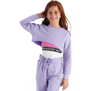 Nakışlı Basic Crop Üst Uzun Kol