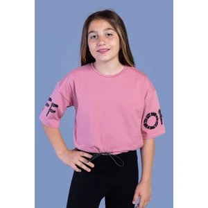 Toontoy Kids Toontoy Kız Çocuk Baskılı Crop Tişört