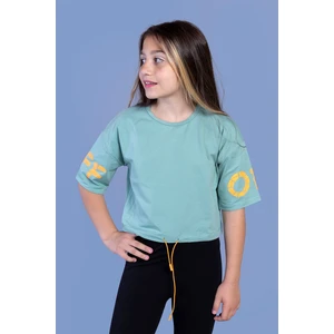 Toontoy Kids Toontoy Kız Çocuk Baskılı Crop Tişört