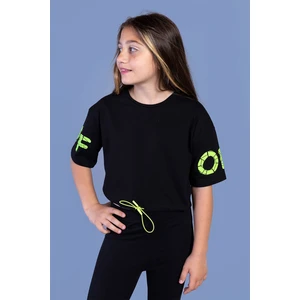 Toontoy Kids Toontoy Kız Çocuk Baskılı Crop Tişört