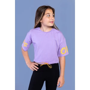 Toontoy Kids Toontoy Kız Çocuk Baskılı Crop Tişört