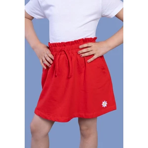 Toontoy Kids Toontoy Kız Çocuk Cep Detaylı Papatya Nakışlı Etek