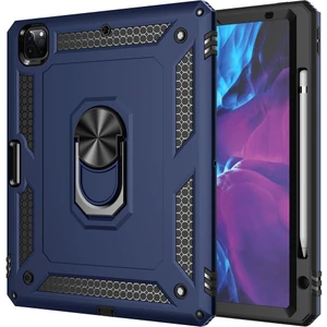 iPad Pro 12.9 2021 5. Nesil Kılıf Metal Yüzüklü Standlı Kalem Bölmeli Premium Vega