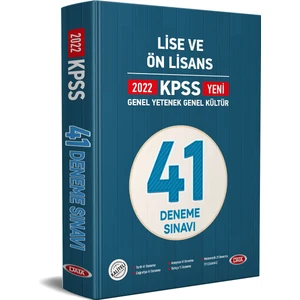 Data Yayınları KPSS Lise Ön Lisans 41 Deneme Sınavı