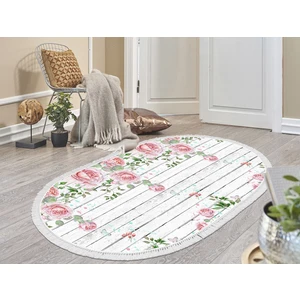 Inci Dijital Saçaklı Yıkanabilir Kaymaz Taban Halı Oval 1853 Desen 1
