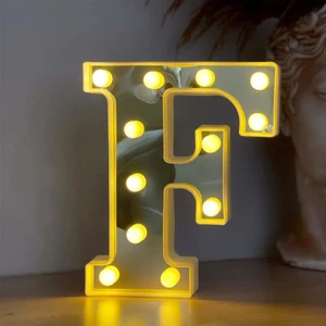 Patladı Gitti Dekoratif LED Işıklı 3D F Harfi Büyük Boy Dekoratif Aydınlatma