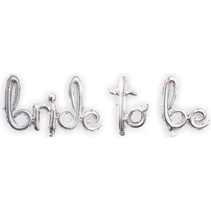 Patladı Gitti Bride To Be Gümüş Folyo Balon - Nişan Kına Parti Kutlama Seti
