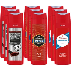 Old Spice Duş Jeli Seti Captain X3 + White Water X3 + Old Slugger X3