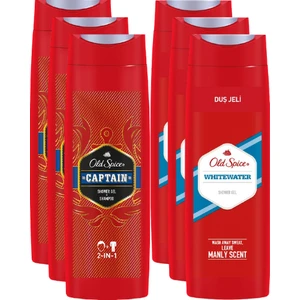 Old Spice Duş Jeli Seti Captain X3 + White Water X3