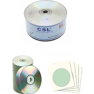 Csl Boş Cd-R 700MB-80MIN 52X 10 Adet ve CD Zarfı 10 Adet