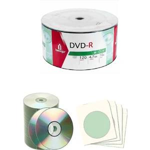 Boş Dvd-R 16X .4,7 GB 10 Adet ve 10 Adet DVD Zarfı