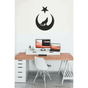 Güneş Lazer Dekoratif Ay Yıldız Kurt Duvar Dekoru